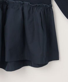 #Newans 【洗える】コンビネーションペプラムチュニックニット