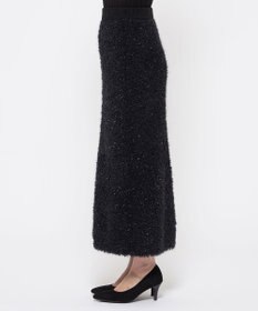 uncrave ヘアリー ラメ ニット スカート（uncrave WHITE）