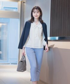 Tiaclasse 【洗える】スリットテーパードパンツ