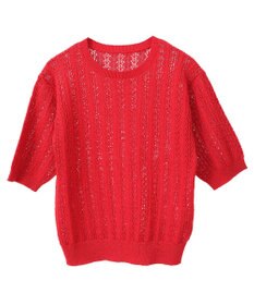 earth music&ecology 透かしニットプルオーバー