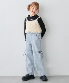 ANY KIDS 【2点セット】Tシャツ×フェザーライク キャミソール
