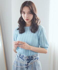 earth music&ecology 透かしニットプルオーバー