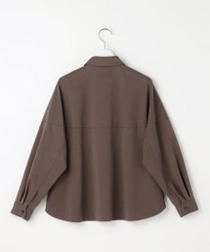 自由区 ブラッシュドコットンサテン シャツ