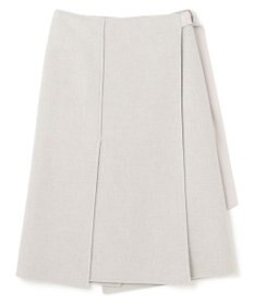 BEIGE， GRASSE / サテンベルト付きリバーラップスカート