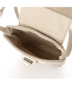 UNBILLION VERYコラボ ペルケ perche / 牛革フラップナイロンショルダーバッグ