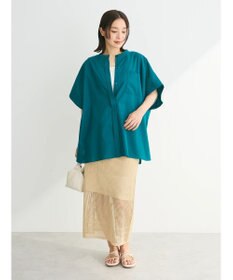 Green Parks ２ｗａｙ　メッシュ編みニットＩラインスカート（ペチ付き）