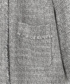 自由区 L 【17号サイズまで展開・カタログ掲載】ライトミックスツイード ジャケット