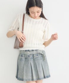 earth music&ecology 透かしニットプルオーバー