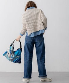 23区 【Oggi3月号掲載/洗える】ライトダンガリー クロップド ボリュームスリーブ シャツ