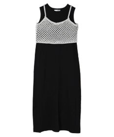 Green Parks ニットビスチェ付きカットソーワンピース