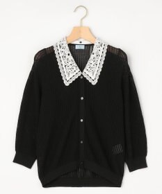 組曲 【先行予約・WEB限定】レーシーニット レース襟付き カーディガン