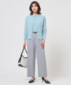 J.PRESS LADIES L BASIC HT COTTON クルーネック カーディガン