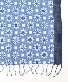 JOSEPH ABBOUD 【麻100％】フラワークレストパターン ストール