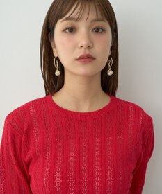 earth music&ecology 透かしニットプルオーバー