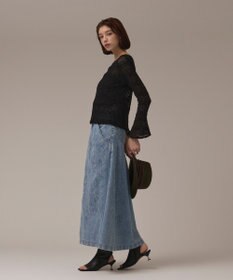 GRACE CONTINENTAL エンボスデニムスカート