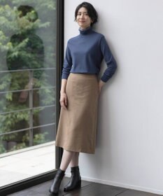 J.PRESS LADIES L 【洗える】シルセームスエード スカート