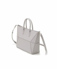 TOPKAPI 【TREASURE TOPKAPI】フェイクレザー ジオメトリック ショルダー付 トートバッグ