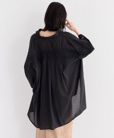 YECCA VECCA リブMIXシアーオーバーシャツ