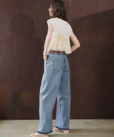 YECCA VECCA 綿麻バギーデニムパンツ