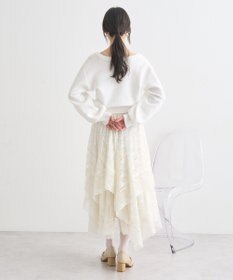 earth music&ecology パールボタンショートニットカーディガン