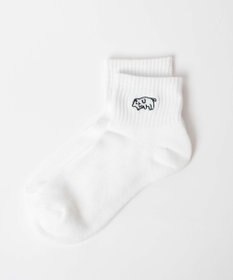 WEGO アンクルパイルゆる刺繍ソックス