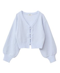 earth music&ecology パールボタンショートニットカーディガン