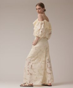 GRACE CONTINENTAL カットワークバギーパンツ