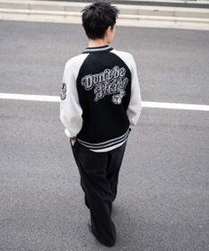 WEGO 【ユニセックス着用ITEM/MLサイズ展開】ジャガードニットスタジャン