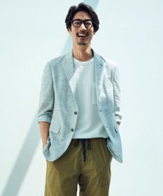 JOSEPH ABBOUD 【キングサイズ・洗える・軽量・ストレッチ・速乾】ノルマンディーリネントップ ジャージー ジャケット