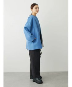 Green Parks 洗えるノーカラーショートコート