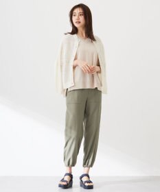 J.PRESS LADIES L 【洗える】COTTON LINEN Vネック ニット