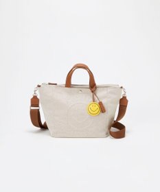 TOPKAPI 【Breath TOPKAPI】SMILE COLLECTION エンボス スマイル 2way トートバッグ /スマイルチャーム付き