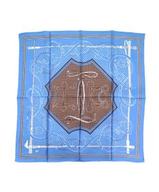 Marca ＜秋の新作＞【Marcaオリジナル】水玉&ベルト 小判 シルクツイル スカーフ