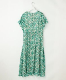 自由区 L ハーバリウムフラワープリントVネック ワンピース