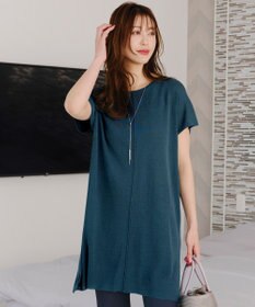 Tiaclasse 【洗える】フレンチスリーブニットチュニック