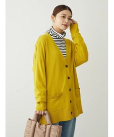 Green Parks もちやわ　Ｖネックミディ丈ニットカーディガン