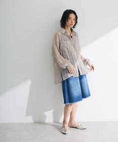 Green Parks シアーワッシャーロングスリーブシャツ