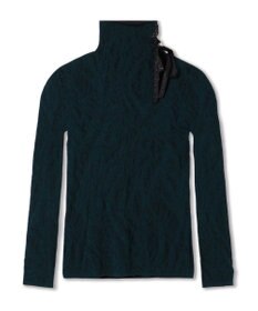 Chacott 【ノーソーイングニット】サイドリボンハイネックニットトップ