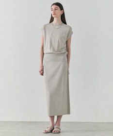 BEIGE， NADIA / 異素材ライン ストレッチニットスカート