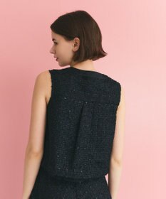 GRACE CONTINENTAL フェザーembドレス