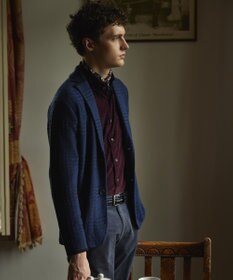 JOSEPH ABBOUD 【驚きの軽量ウール】KARLKARL チェック柄 ニットジャケット