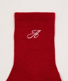 WEGO アルファベット刺繍ソックス