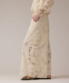 GRACE CONTINENTAL カットワークバギーパンツ