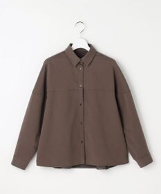 自由区 ブラッシュドコットンサテン シャツ