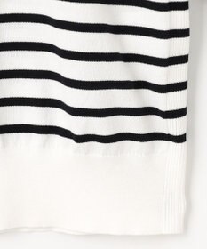 J.PRESS LADIES 【洗える】BASIC HT-COTTON クルーネック ボーダー カーディガン