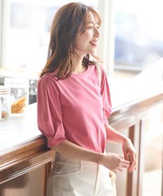 ANY SIS 【UVケア】プレーティングジャージー タックスリーブ カットソー