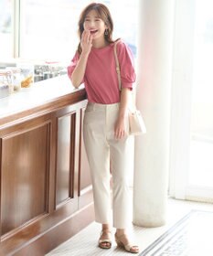 ANY SIS 【UVケア】プレーティングジャージー タックスリーブ カットソー