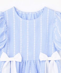 ANY KIDS 【洗濯機可能】サッカー ストライプワンピース