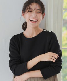 Tiaclasse 【洗える】裏起毛ドッキングワンピース