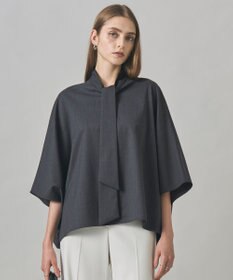 ICB 【洗える】T/Wブロード ボウタイブラウス